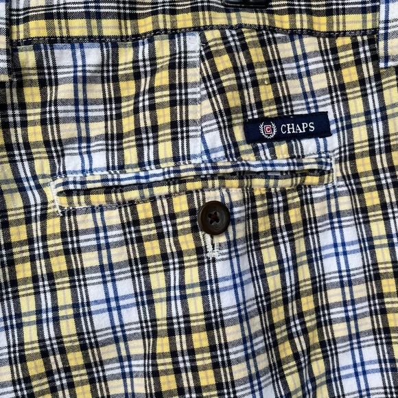 •Chaps• Mens Plaid Flat Front Shorts - Size 38 - Picture 6 of 7